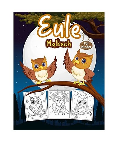 Eule malbuch für - malbuch,