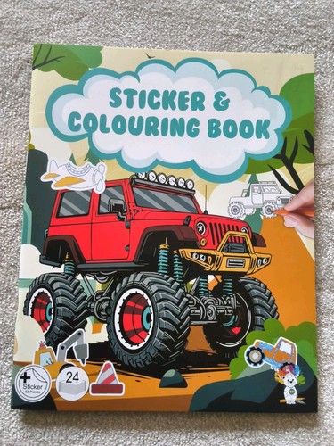 Sticker und malbuch autos - sticker, &
