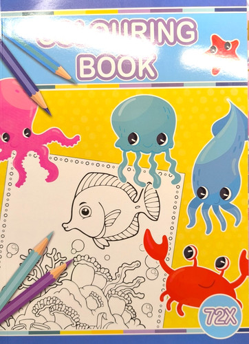Malbuch für kinder fische - malbuch,