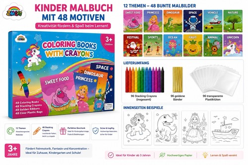 Stücke kinder malbuch set - kinder, malbuch-set