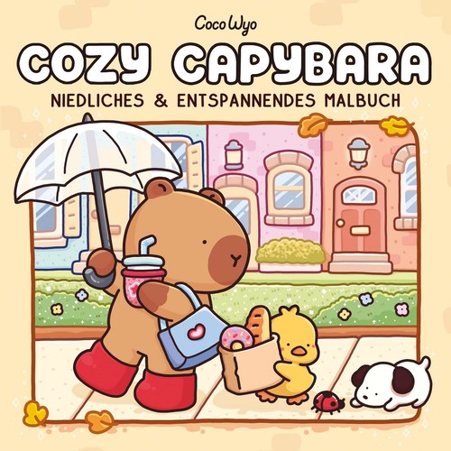 Cozy capybara malbuch für - malbuch,
