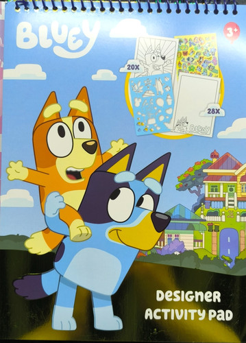 Bluey malbuch din sticker - malbuch,