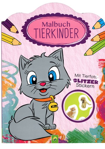 Malbuch tierkinder mit - mit, glitzer