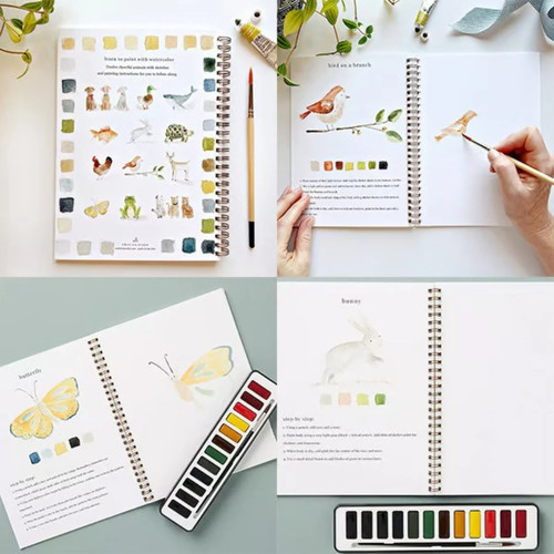 Aquarell arbeitsbuch malbuch - aquarell-arbeitsbuch,