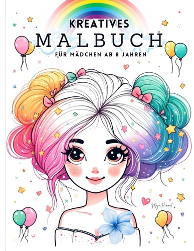 Malbuch für mädchen - malbuch, 8+